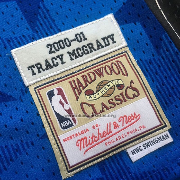Camiseta Orlando Magic Tracy McGrady NO 1 Mitchell & Ness 2000-01 Azul